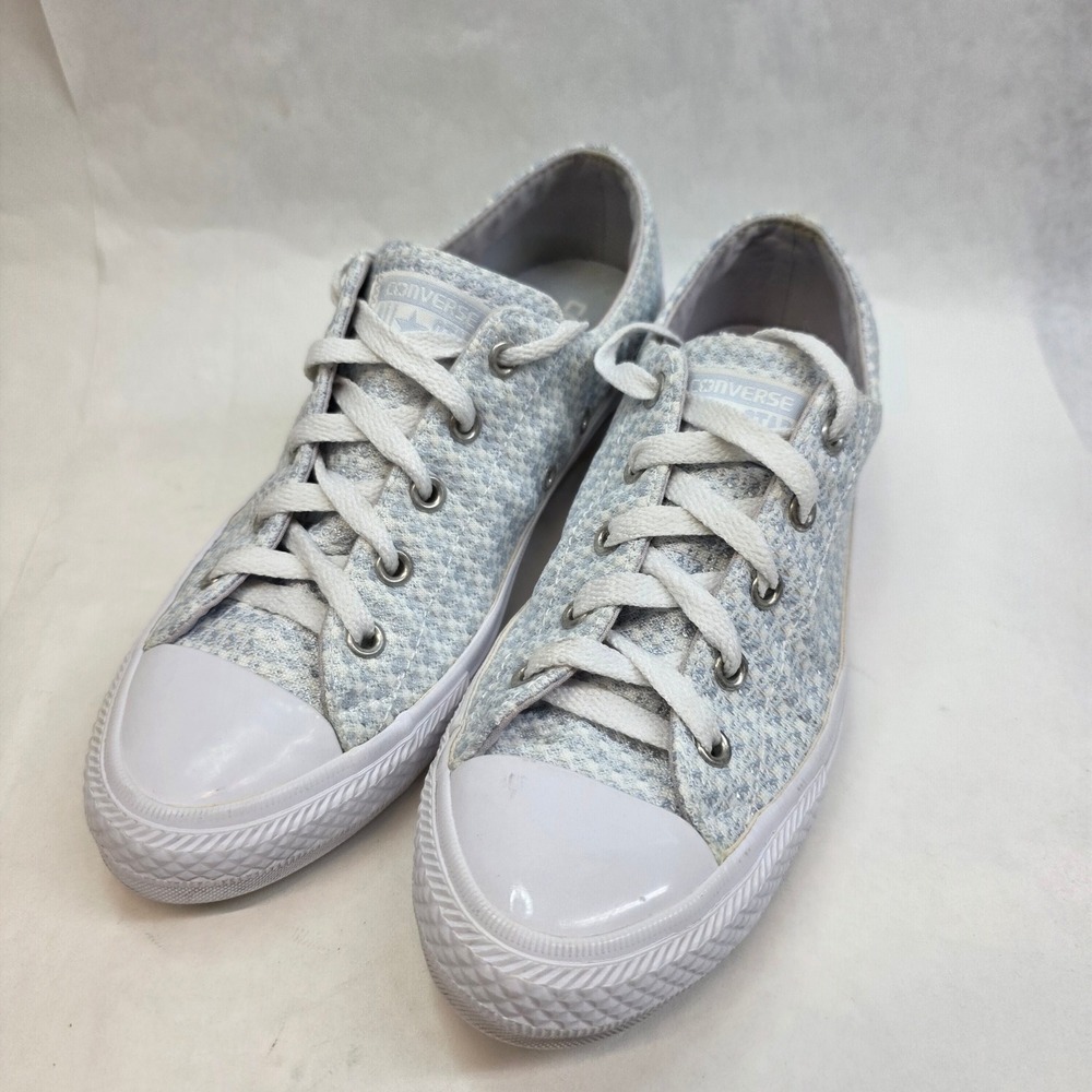 Converse Chuck Taylor All Star 8 Blue Woven Gemma Knit Textile Low Top 555877C